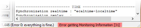 Error getting Monitoring
Information