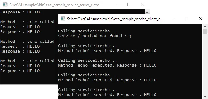 eCAL Service communication